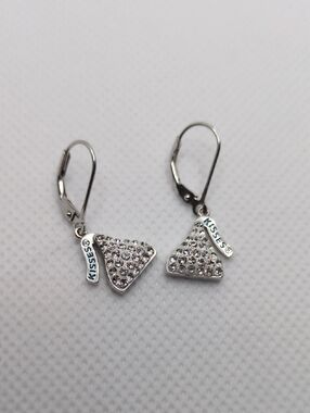 Excellent Pre-owned Condition Silver Hershey’s Kisses Dangle Earrings